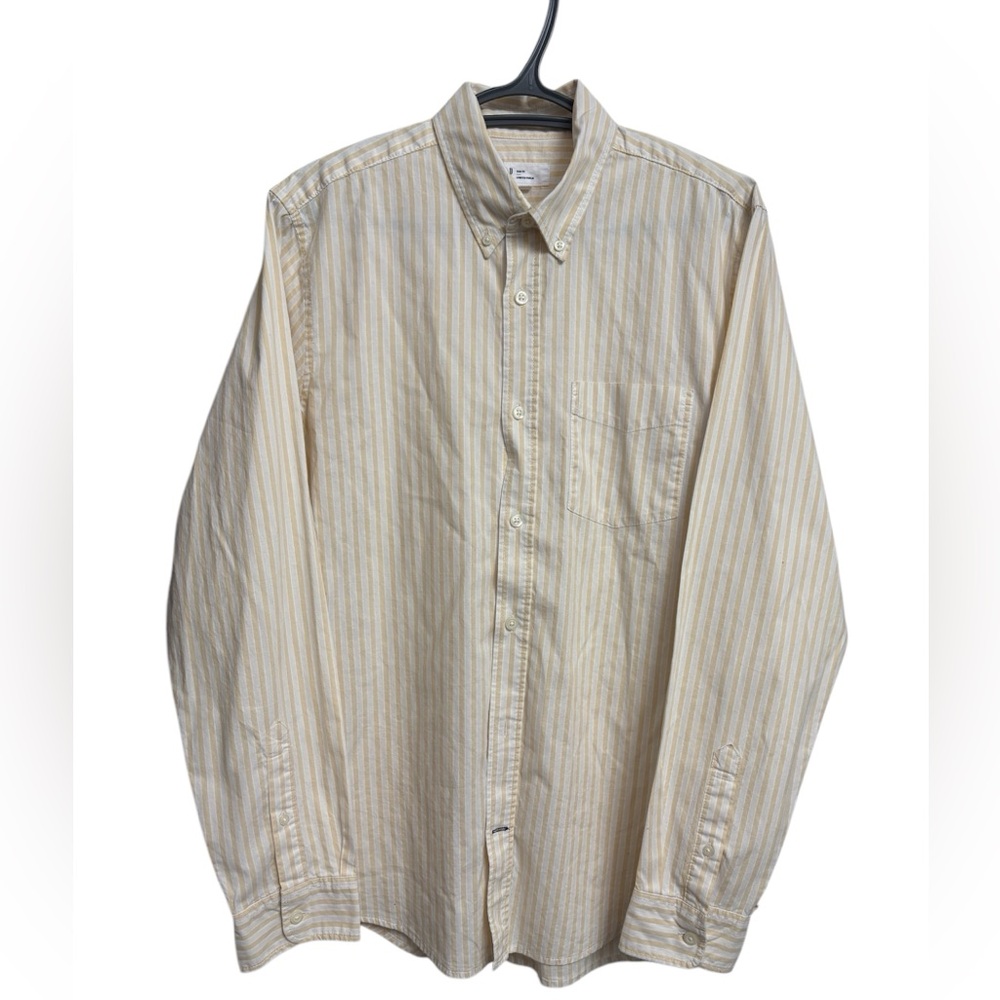 GAP Slim Fit Stretch Poplin Striped Shirt Size M